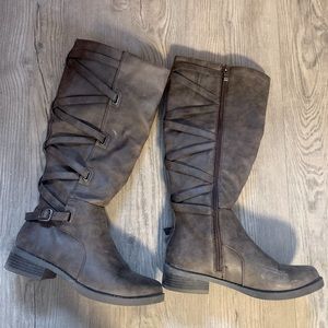 Vegan leather tall knee high boots from Journeys size 7